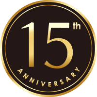 15周年ロゴ